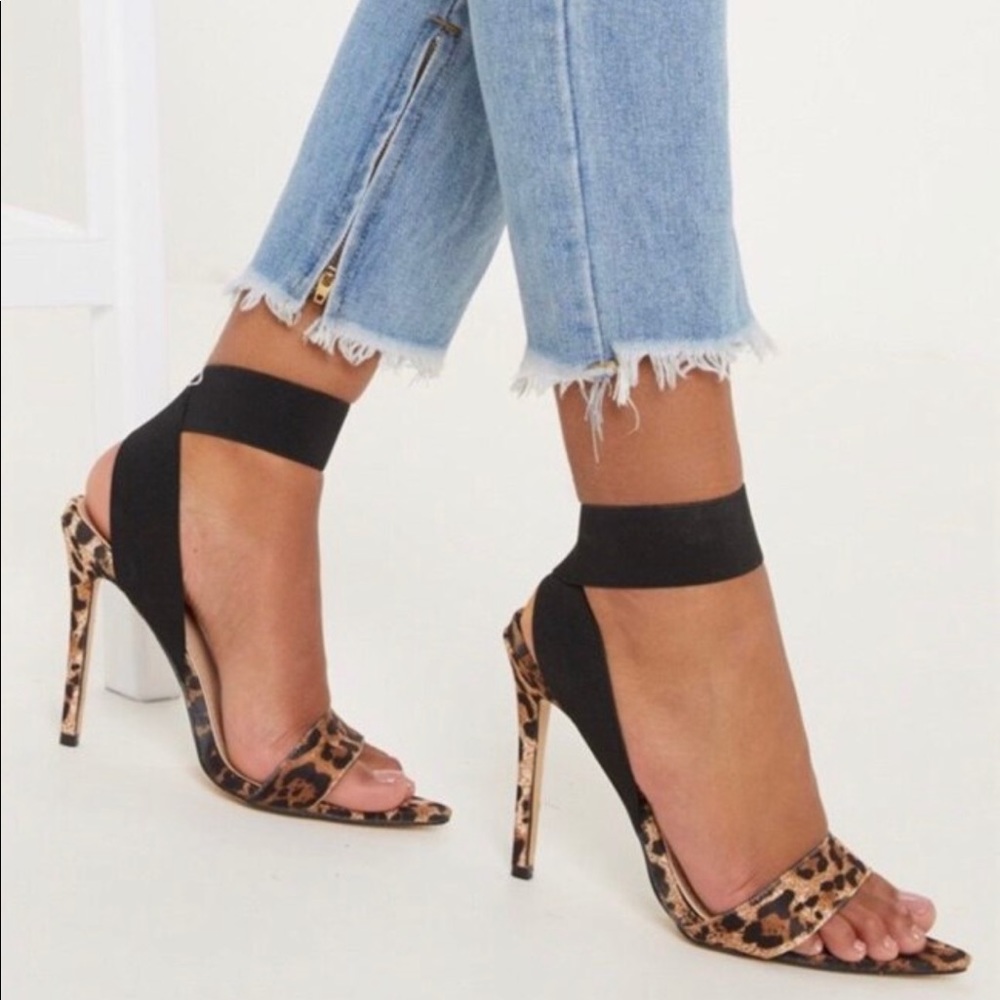 PLT Leopard Point Toe Heels